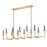 Z-Lite Gaultier 12 Light Linear Chandelier, Mordern Gold