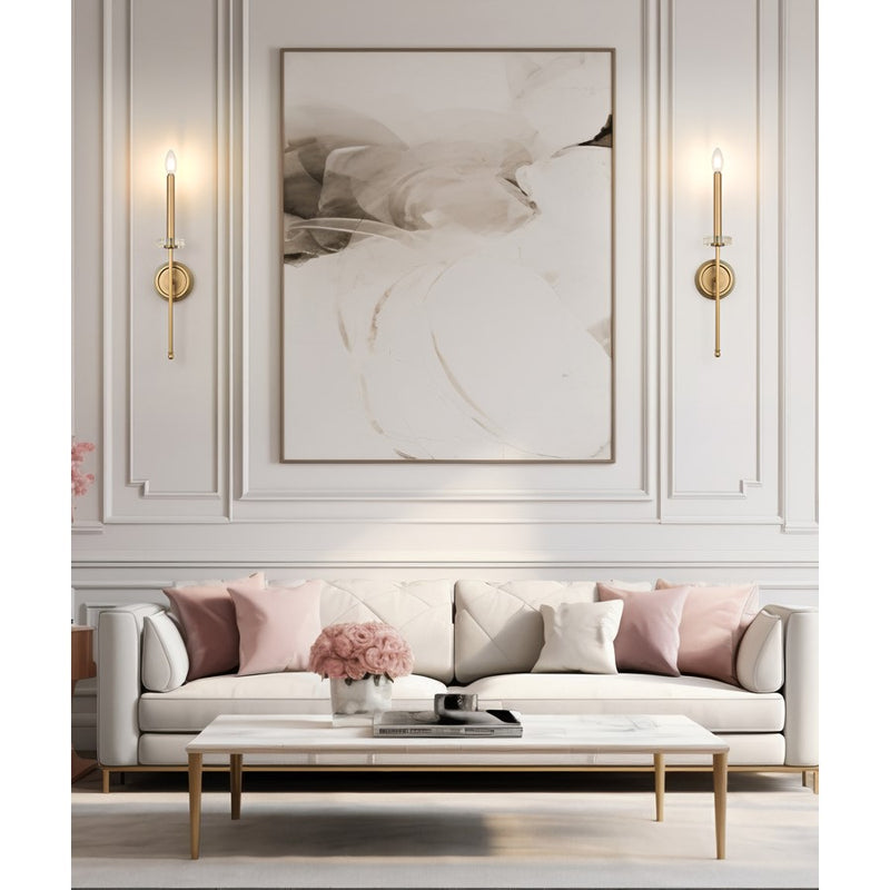 Z-Lite Gaultier 1 Light Wall Sconce, Mordern Gold