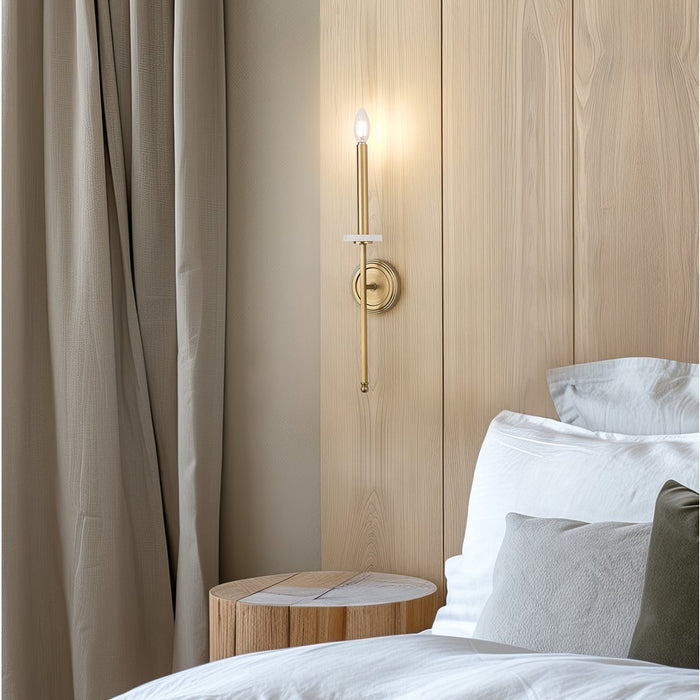 Z-Lite Gaultier 1 Light Wall Sconce, Mordern Gold