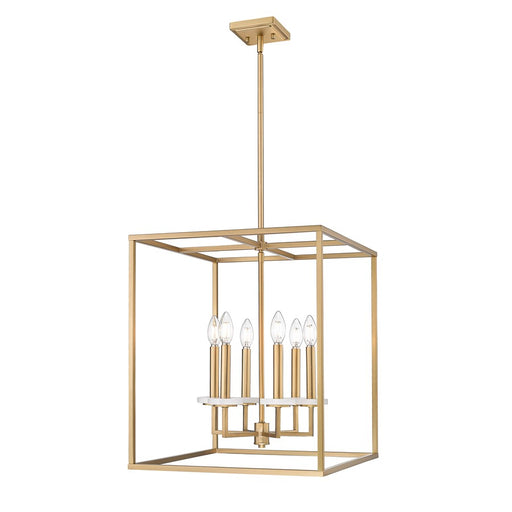 Z-Lite Gaultier 6 Light 22" Chandelier, Mordern Gold - 6100-21MGLD