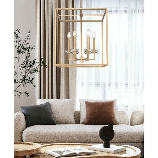 Z-Lite Gaultier 6 Light 22" Chandelier, Mordern Gold