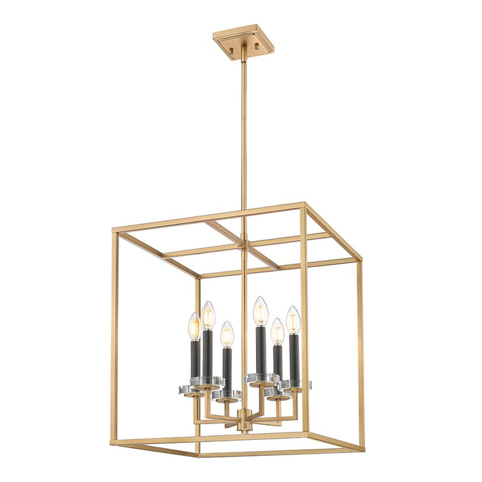 Z-Lite Gaultier 6 Light 22" Chandelier, Mordern Gold