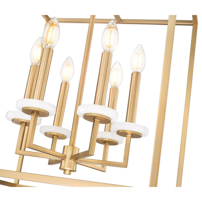 Z-Lite Gaultier 6 Light 22" Chandelier, Mordern Gold