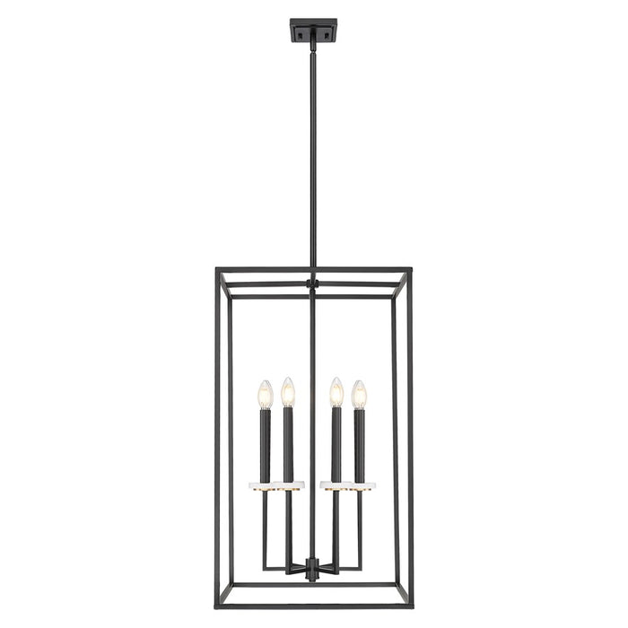 Z-Lite Gaultier 6 Light 33" Chandelier, Matte Black/Mordern Gold