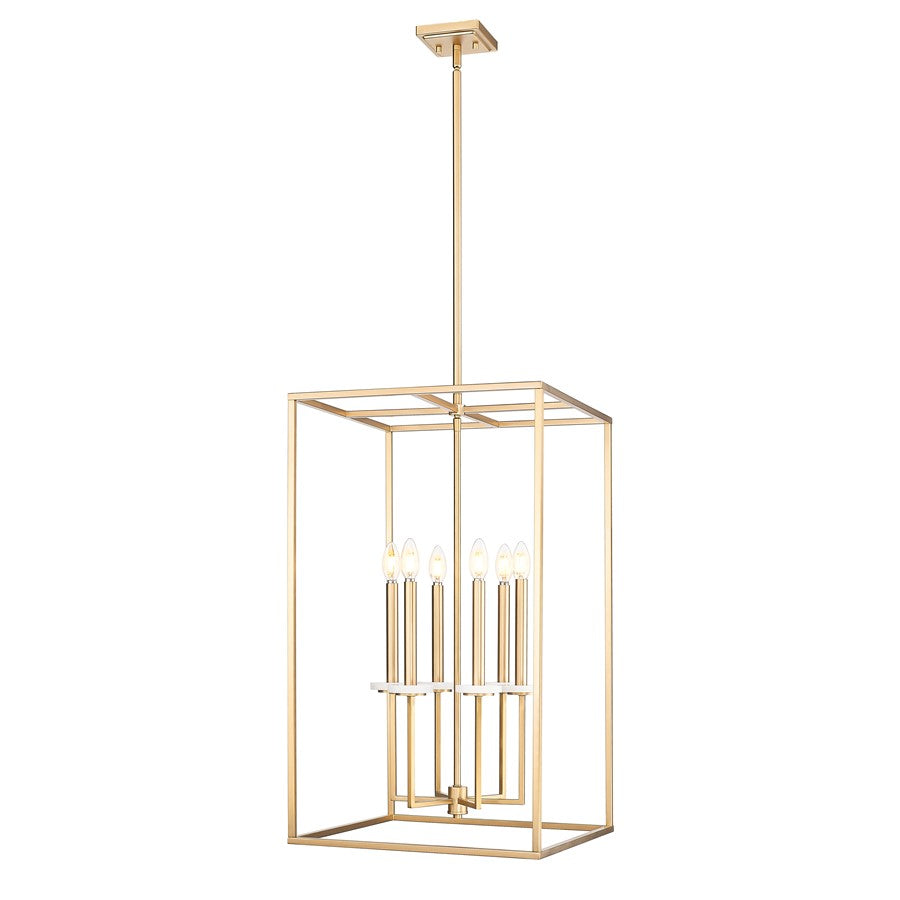 Z-Lite Gaultier 6 Light 33" Chandelier, Mordern Gold - 6100-32MGLD