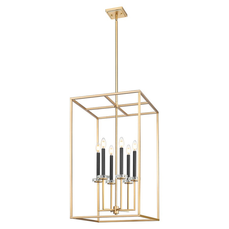 Z-Lite Gaultier 6 Light 33" Chandelier, Mordern Gold