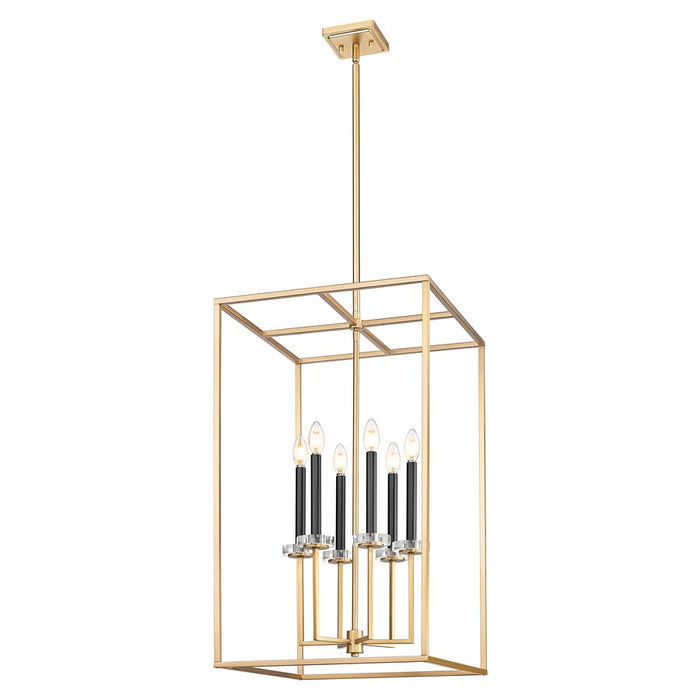 Z-Lite Gaultier 6 Light 33" Chandelier, Mordern Gold