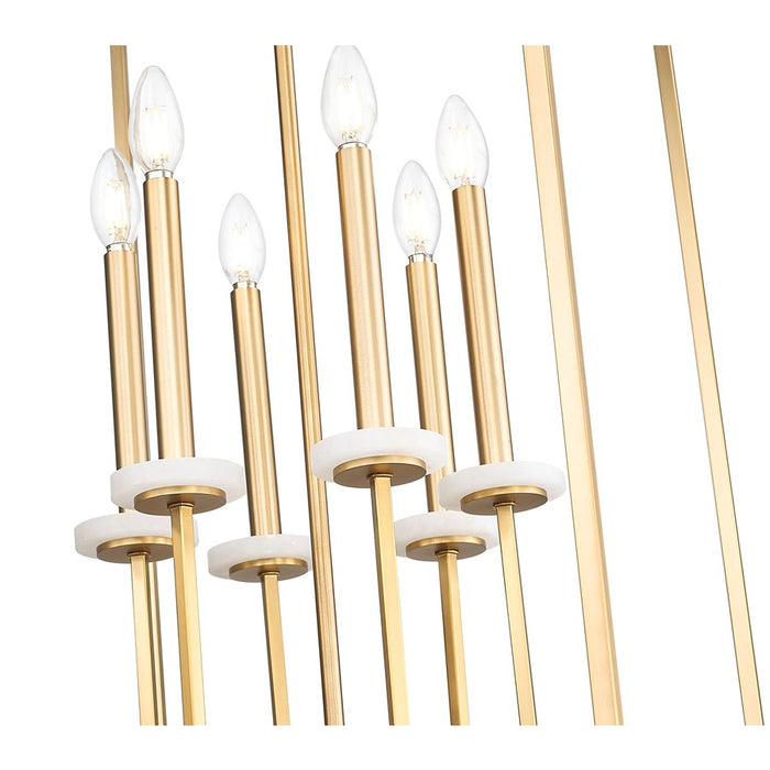 Z-Lite Gaultier 6 Light 33" Chandelier, Mordern Gold