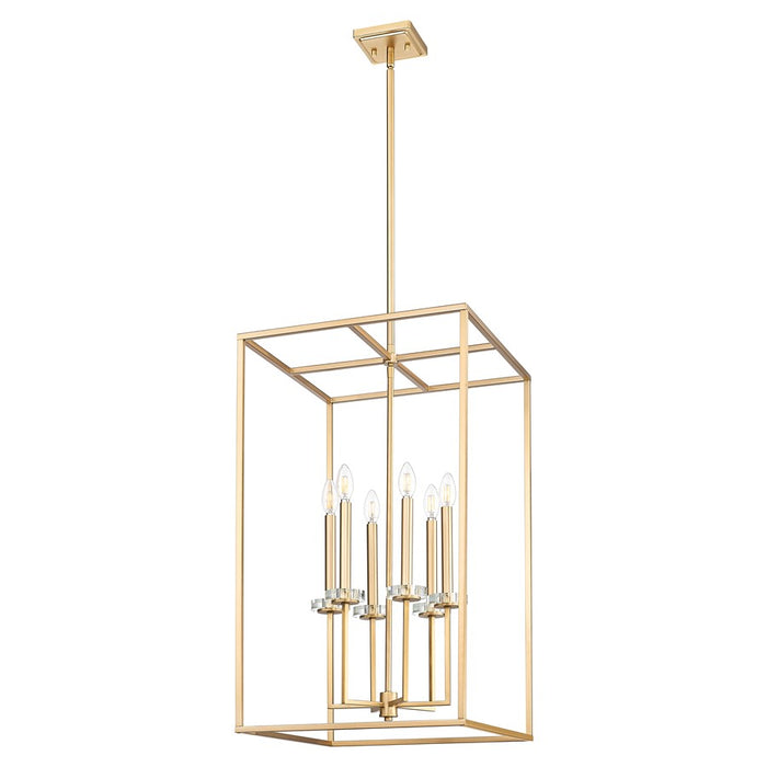 Z-Lite Gaultier 6 Light 33" Chandelier, Mordern Gold