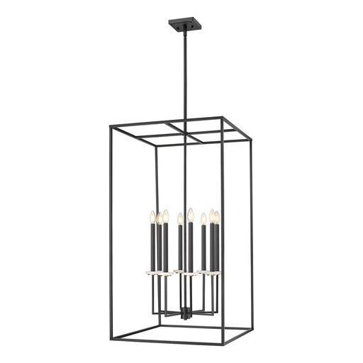 Z-Lite Gaultier 8 Light 45" Chandelier, Matte Black/Mordern Gold - 6100-44MB