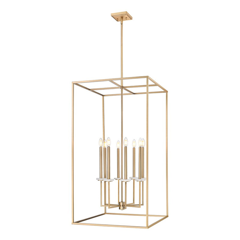 Z-Lite Gaultier 8 Light 45" Chandelier, Mordern Gold - 6100-44MGLD