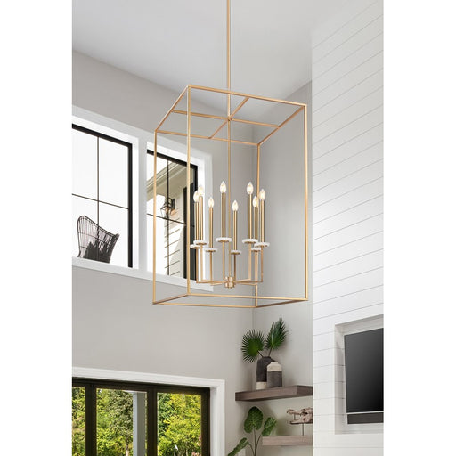 Z-Lite Gaultier 8 Light 45" Chandelier, Mordern Gold