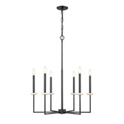 Z-Lite Gaultier 6 Light Chandelier, Matte Black/Mordern Gold - 6100-6MB