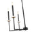 Z-Lite Gaultier 6 Light Chandelier, Matte Black/Mordern Gold