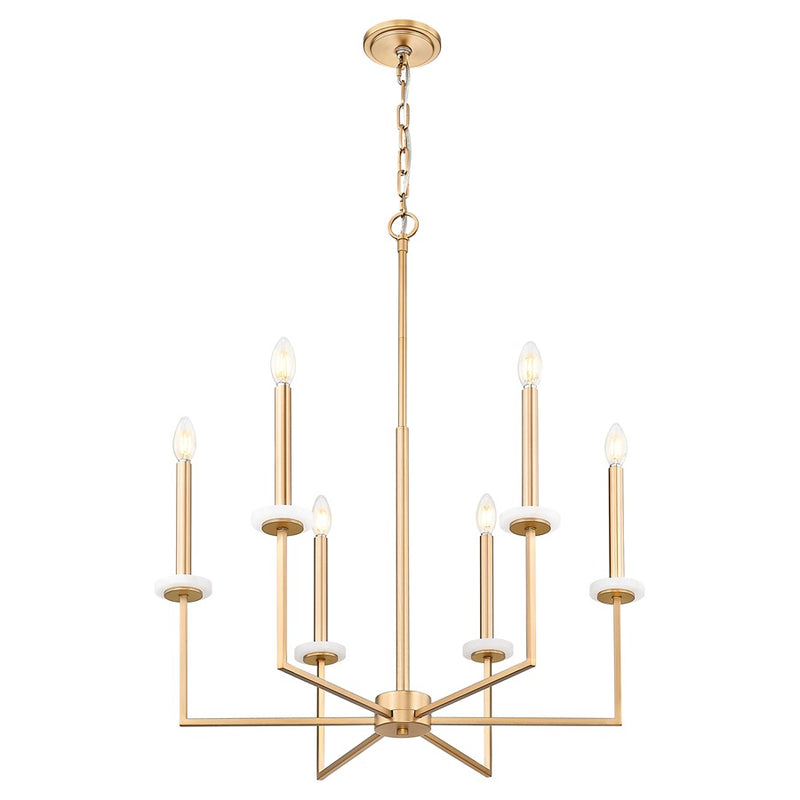 Z-Lite Gaultier 6 Light Chandelier, Mordern Gold