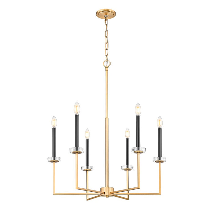 Z-Lite Gaultier 6 Light Chandelier, Mordern Gold