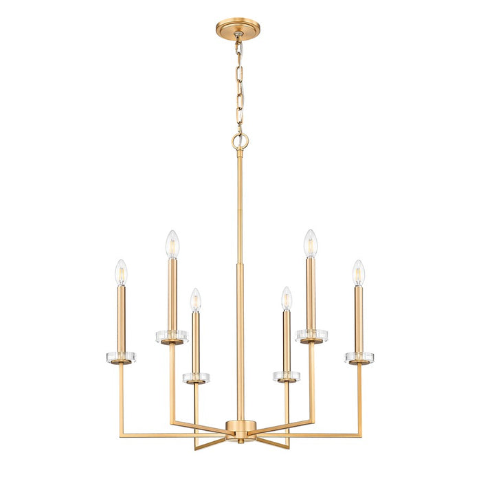 Z-Lite Gaultier 6 Light Chandelier, Mordern Gold
