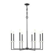 Z-Lite Gaultier 8 Light Chandelier, Matte Black/Mordern Gold - 6100-8MB