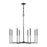 Z-Lite Gaultier 8 Light Chandelier, Matte Black/Mordern Gold - 6100-8MB
