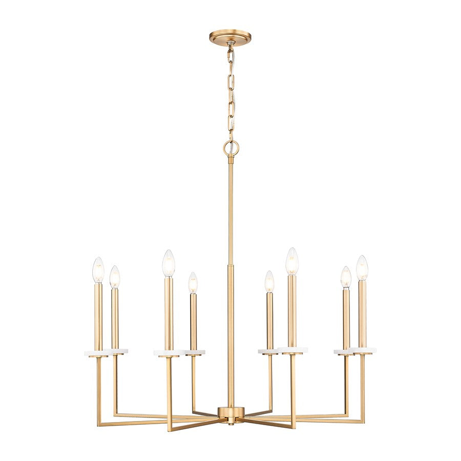 Z-Lite Gaultier 8 Light Chandelier, Mordern Gold - 6100-8MGLD