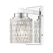 Z-Lite Jacqueline 1 Light Wall Sconce, Chrome /Clear Diamond - 6101-1S-CH