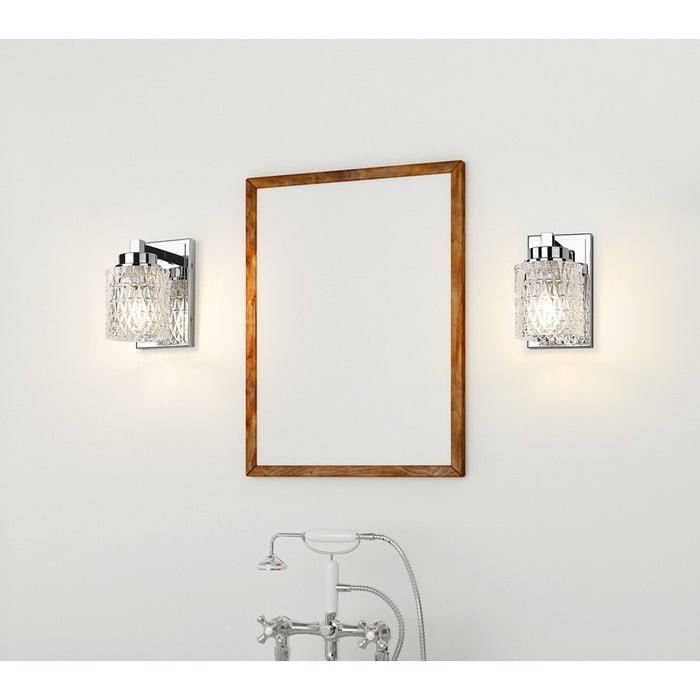 Z-Lite Jacqueline 1 Light Wall Sconce, Chrome /Clear Diamond