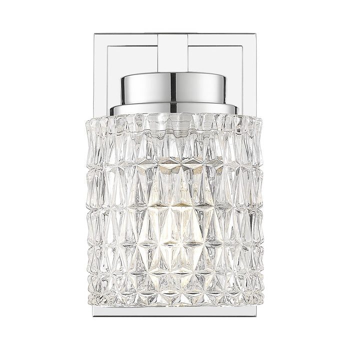 Z-Lite Jacqueline 1 Light Wall Sconce, Chrome /Clear Diamond