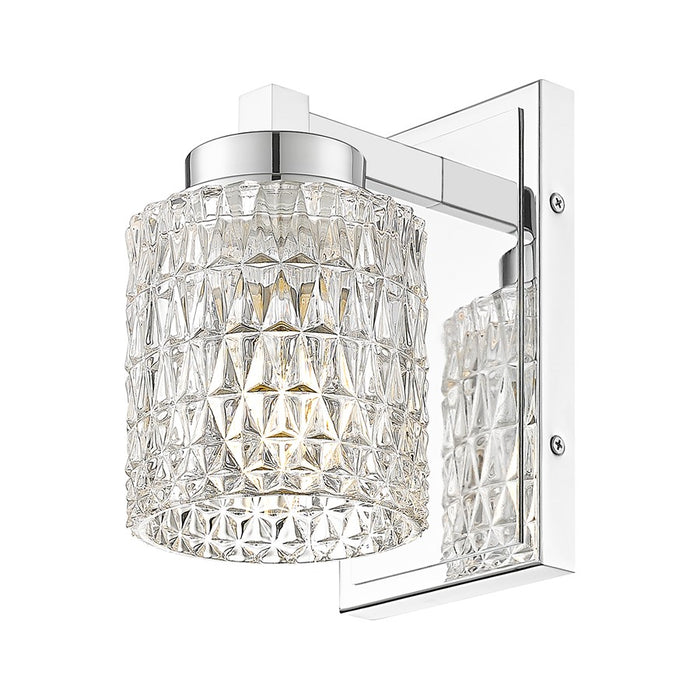 Z-Lite Jacqueline 1 Light Wall Sconce, Chrome /Clear Diamond
