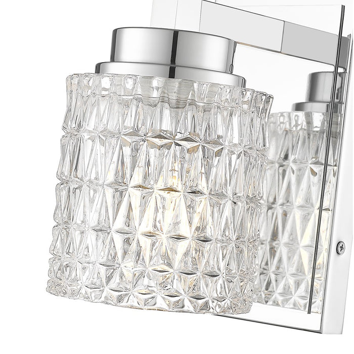 Z-Lite Jacqueline 1 Light Wall Sconce, Chrome /Clear Diamond