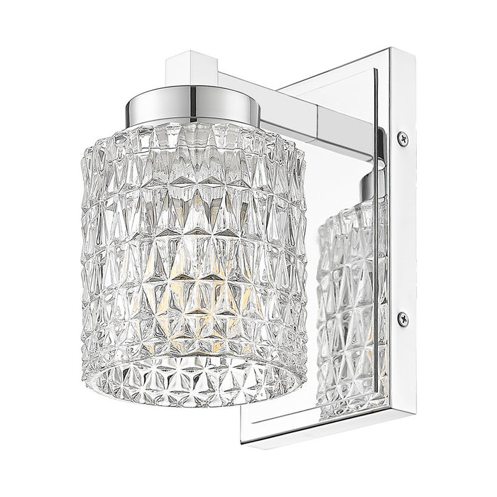 Z-Lite Jacqueline 1 Light Wall Sconce, Chrome /Clear Diamond