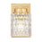 Z-Lite Jacqueline 1 Light Wall Sconce, Modern Gold/Clear Diamond