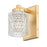 Z-Lite Jacqueline 1 Light Wall Sconce, Modern Gold/Clear Diamond