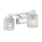 Z-Lite Jacqueline 2 Light Vanity, Brushed Nickel/Clear Diamond
