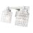 Z-Lite Jacqueline 2 Light Vanity, Brushed Nickel/Clear Diamond