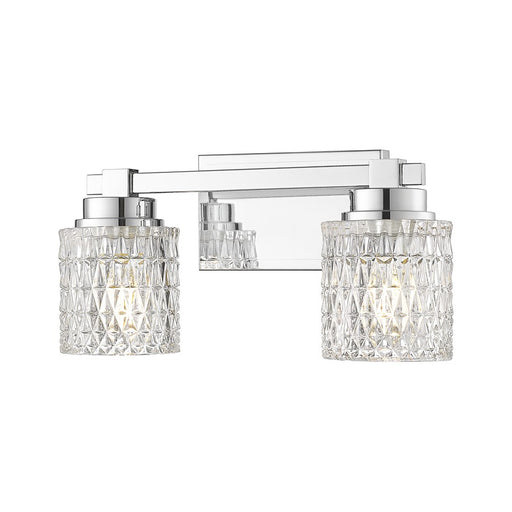 Z-Lite Jacqueline 2 Light Vanity, Chrome /Clear Diamond - 6101-2V-CH