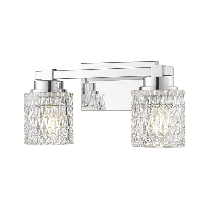 Z-Lite Jacqueline 2 Light Vanity, Chrome /Clear Diamond - 6101-2V-CH