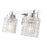 Z-Lite Jacqueline 2 Light Vanity, Chrome /Clear Diamond