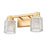 Z-Lite Jacqueline 2 Light Vanity, Modern Gold/Clear Diamond