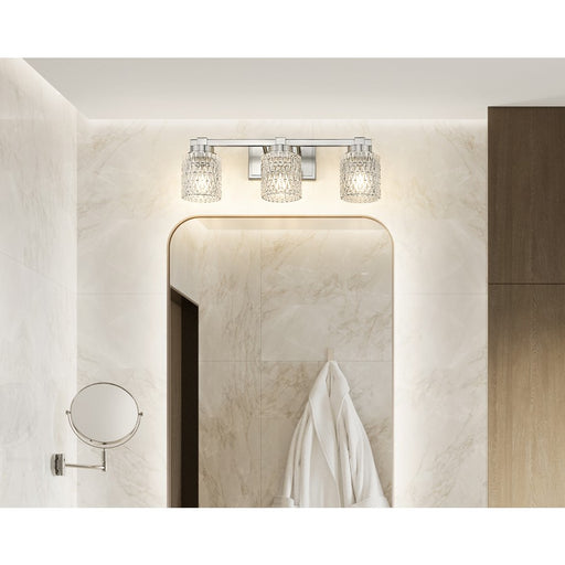 Z-Lite Jacqueline 3 Light Vanity, Brushed Nickel/Clear Diamond