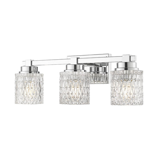 Z-Lite Jacqueline 3 Light Vanity, Chrome /Clear Diamond - 6101-3V-CH