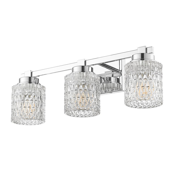 Z-Lite Jacqueline 3 Light Vanity, Chrome /Clear Diamond