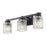 Z-Lite Jacqueline 3 Light Vanity, Matte Black/Clear Diamond