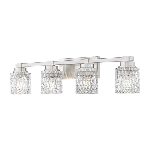 Z-Lite Jacqueline 4 Light Vanity, Brushed Nickel/Clear Diamond - 6101-4V-BN