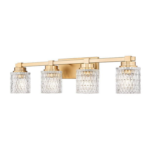 Z-Lite Jacqueline 4 Light Vanity, Modern Gold/Clear Diamond - 6101-4V-MGLD
