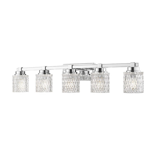 Z-Lite Jacqueline 5 Light Vanity, Chrome /Clear Diamond - 6101-5V-CH