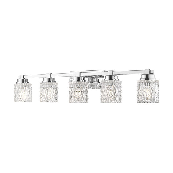 Z-Lite Jacqueline 5 Light Vanity, Chrome /Clear Diamond - 6101-5V-CH