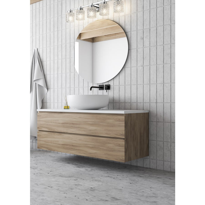 Z-Lite Jacqueline 5 Light Vanity, Chrome /Clear Diamond