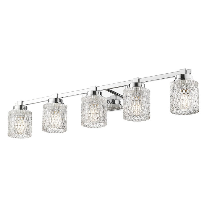 Z-Lite Jacqueline 5 Light Vanity, Chrome /Clear Diamond