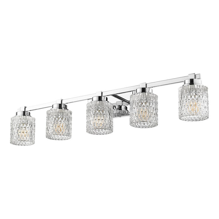 Z-Lite Jacqueline 5 Light Vanity, Chrome /Clear Diamond