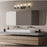 Z-Lite Jacqueline 5 Light Vanity, Matte Black/Clear Diamond